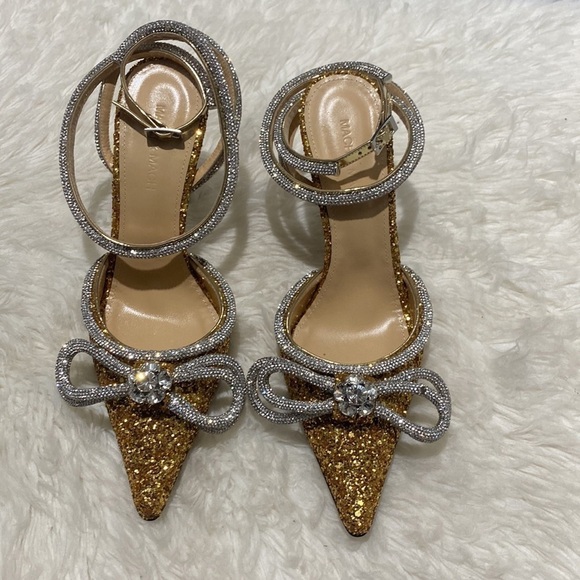 New Mach & Mach Double Bow Crystal embellished‎ glitter pump size 38.5EU - Picture 15 of 15